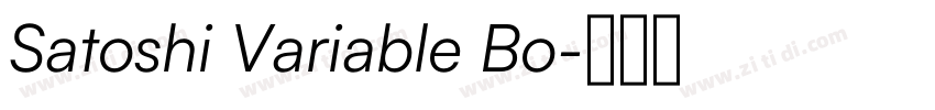 Satoshi Variable Bo字体转换